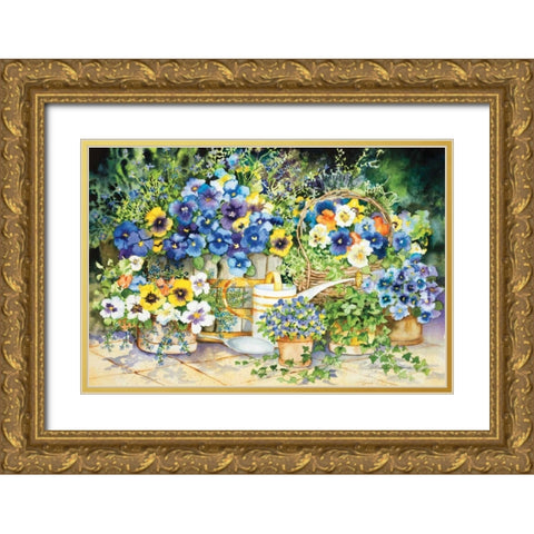 Simply Charming Gold Ornate Wood Framed Art Print with Double Matting by McKenna, Kathleen Parr