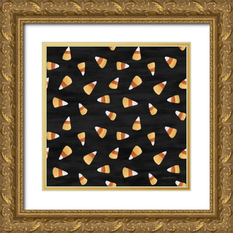 Haunted Halloween Pattern I Gold Ornate Wood Framed Art Print with Double Matting by Marshall, Laura