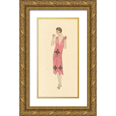 Fashion Ladies II Gold Ornate Wood Framed Art Print with Double Matting by Wild Apple Portfolio