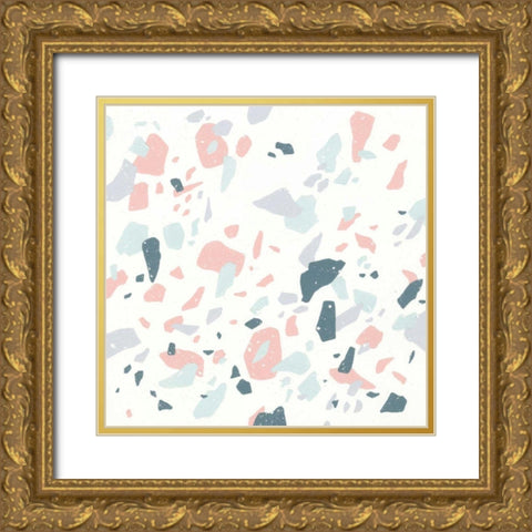 Terrazzo I Gold Ornate Wood Framed Art Print with Double Matting by Hershey, Moira