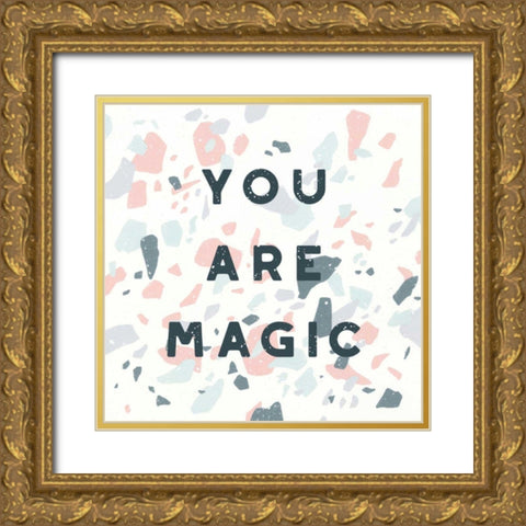 Terrazzo Inspiration I Gold Ornate Wood Framed Art Print with Double Matting by Hershey, Moira