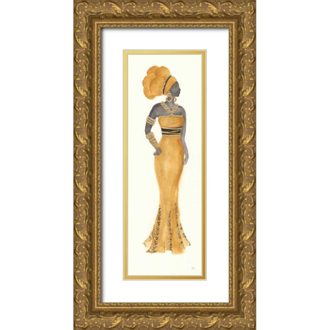 Global Fashion III Gold Ornate Wood Framed Art Print with Double Matting by Paschke, Chris