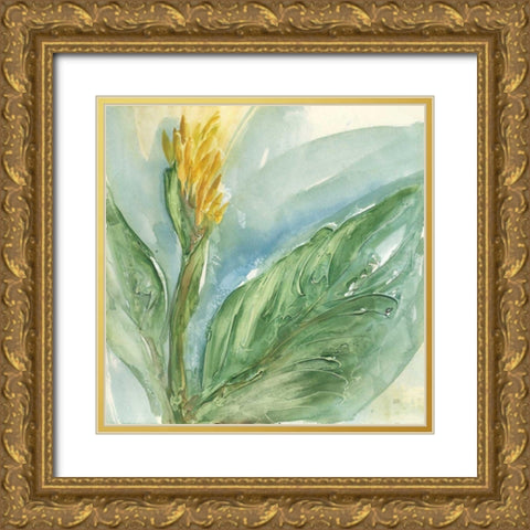 Exotic Flower II Gold Ornate Wood Framed Art Print with Double Matting by Paschke, Chris