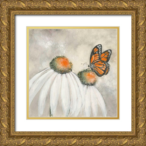 Butterflies are Free II Gold Ornate Wood Framed Art Print with Double Matting by Paschke, Chris