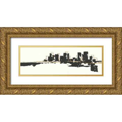Gilded City I Gold Ornate Wood Framed Art Print with Double Matting by Paschke, Chris
