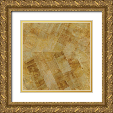 Gilded Herringbone II Gold Ornate Wood Framed Art Print with Double Matting by Paschke, Chris