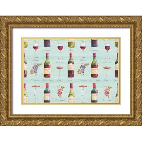 Wine Country Step 01B Gold Ornate Wood Framed Art Print with Double Matting by Brissonnet, Daphne