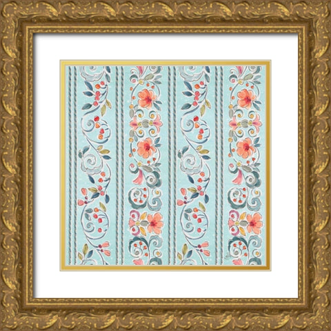 Natures Bliss Pattern IIIB Gold Ornate Wood Framed Art Print with Double Matting by Brissonnet, Daphne