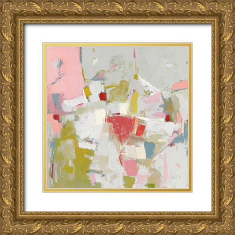 And All That Jazz Pink Gold Ornate Wood Framed Art Print with Double Matting by Adams, Phyllis