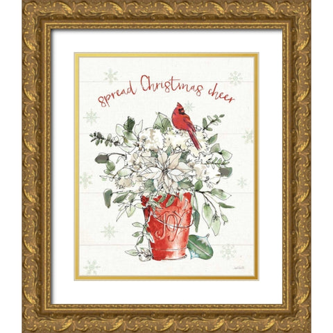 Modern Farmhouse V Christmas Gold Ornate Wood Framed Art Print with Double Matting by Tavoletti, Anne