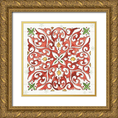Modern Farmhouse XIV Christmas Gold Ornate Wood Framed Art Print with Double Matting by Tavoletti, Anne