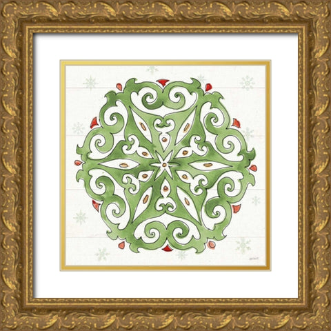 Modern Farmhouse XV Christmas Gold Ornate Wood Framed Art Print with Double Matting by Tavoletti, Anne