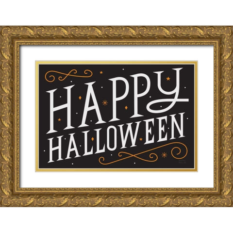 Festive Fright I Gold Ornate Wood Framed Art Print with Double Matting by Mullan, Michael