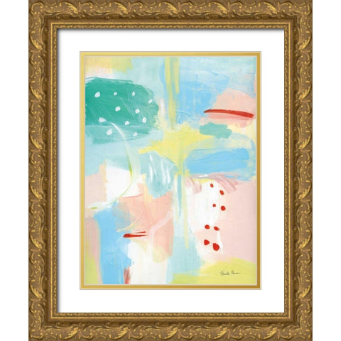 Fresh Face Abstract I Gold Ornate Wood Framed Art Print with Double Matting by Zaman, Farida