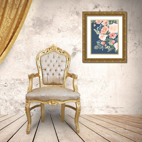 Blooming Delight II Sage Gold Ornate Wood Framed Art Print with Double Matting by Jackson, Jenaya