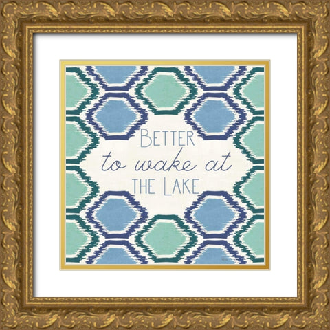 Otomi Lake XVI Gold Ornate Wood Framed Art Print with Double Matting by Charron, Veronique