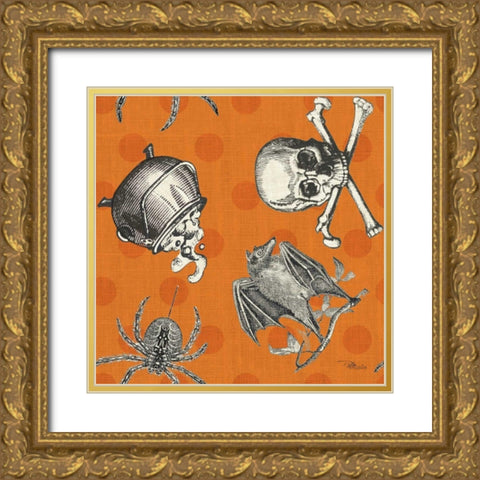 Be Scary Pattern IB Gold Ornate Wood Framed Art Print with Double Matting by Pela Studio