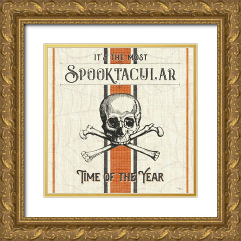 Be Scary III Gold Ornate Wood Framed Art Print with Double Matting by Pela Studio