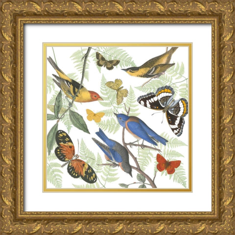 Natures Flight I Gold Ornate Wood Framed Art Print with Double Matting by Wild Apple Portfolio