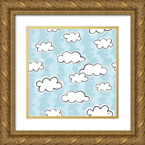 Wild About You Pattern II Gold Ornate Wood Framed Art Print with Double Matting by Averinos, Melissa