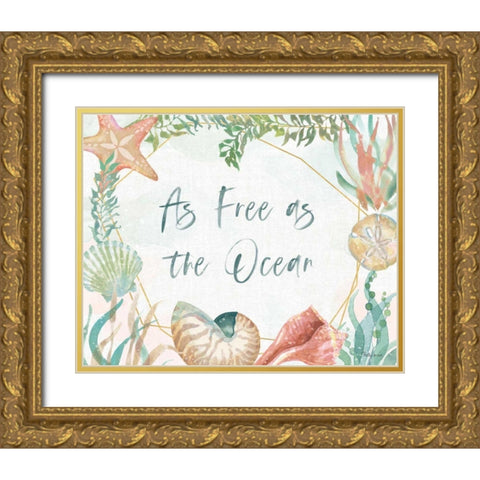 Watercolor Coast II v2 Gold Ornate Wood Framed Art Print with Double Matting by Grove, Beth