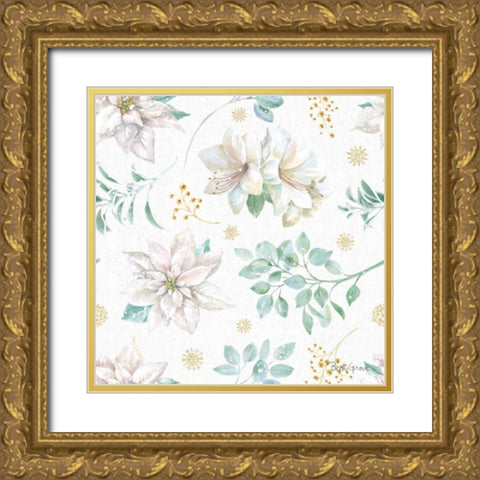 Winter Coast Pattern IA Gold Ornate Wood Framed Art Print with Double Matting by Grove, Beth