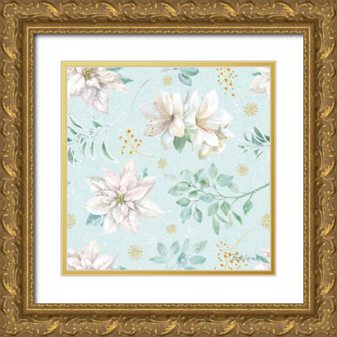 Winter Coast Pattern IB Gold Ornate Wood Framed Art Print with Double Matting by Grove, Beth