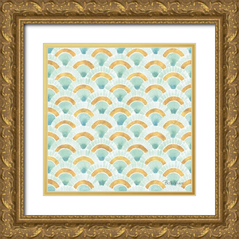 Winter Coast Pattern IIA Gold Ornate Wood Framed Art Print with Double Matting by Grove, Beth