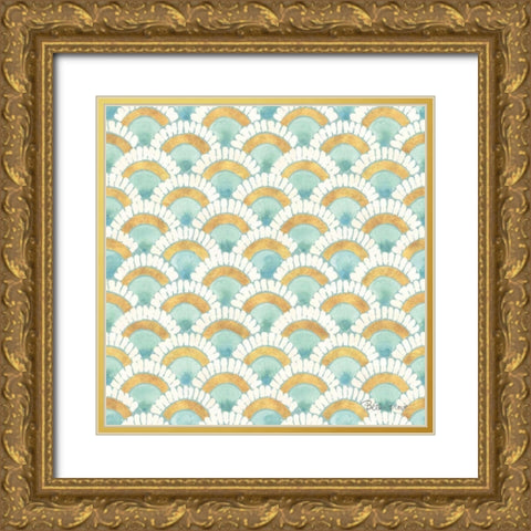 Winter Coast Pattern IIB Gold Ornate Wood Framed Art Print with Double Matting by Grove, Beth
