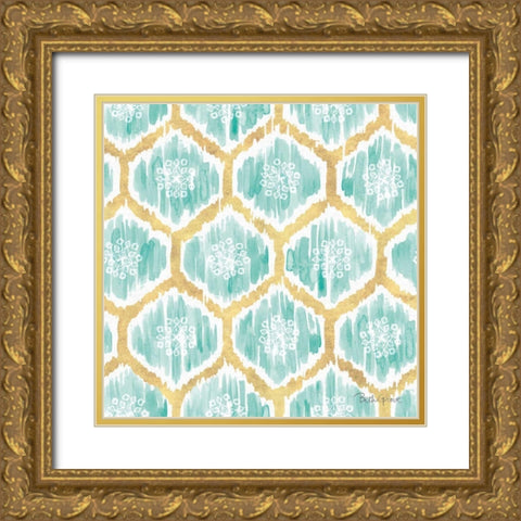 Winter Coast Pattern VA Gold Ornate Wood Framed Art Print with Double Matting by Grove, Beth