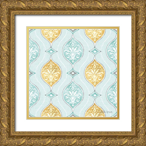 Winter Coast Pattern VIB Gold Ornate Wood Framed Art Print with Double Matting by Grove, Beth