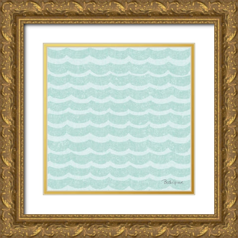 Winter Coast Pattern VIIC Gold Ornate Wood Framed Art Print with Double Matting by Grove, Beth