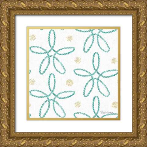 Winter Coast Pattern VIIIA Gold Ornate Wood Framed Art Print with Double Matting by Grove, Beth