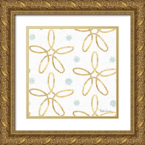 Winter Coast Pattern VIIIB Gold Ornate Wood Framed Art Print with Double Matting by Grove, Beth