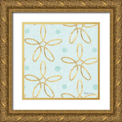 Winter Coast Pattern VIIIC Gold Ornate Wood Framed Art Print with Double Matting by Grove, Beth