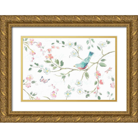 Springtime I Gold Ornate Wood Framed Art Print with Double Matting by Brissonnet, Daphne