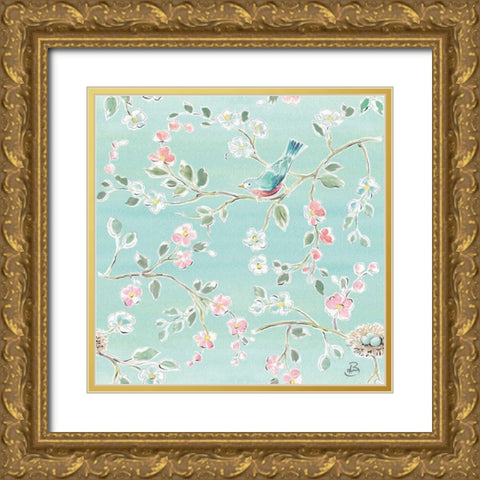 Springtime Pattern IB Gold Ornate Wood Framed Art Print with Double Matting by Brissonnet, Daphne