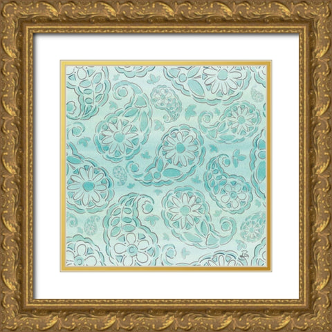 Springtime Pattern IIE Gold Ornate Wood Framed Art Print with Double Matting by Brissonnet, Daphne