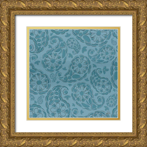 Springtime Pattern IIG Gold Ornate Wood Framed Art Print with Double Matting by Brissonnet, Daphne