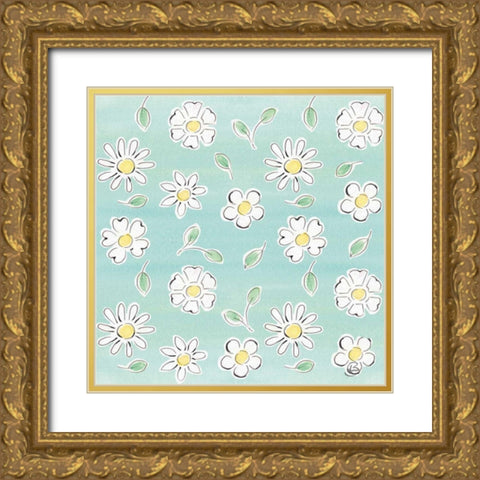 Springtime Pattern VIIB Gold Ornate Wood Framed Art Print with Double Matting by Brissonnet, Daphne