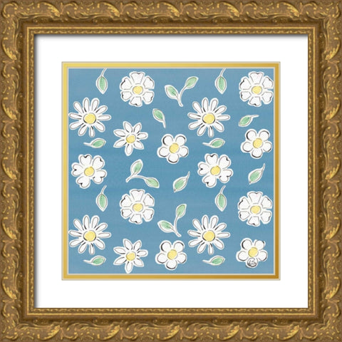 Springtime Pattern VIID Gold Ornate Wood Framed Art Print with Double Matting by Brissonnet, Daphne