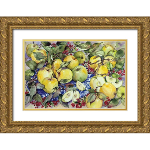 Just Picked Gold Ornate Wood Framed Art Print with Double Matting by McKenna, Kathleen Parr