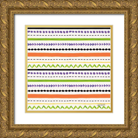 Spooky Fun Pattern IIA Gold Ornate Wood Framed Art Print with Double Matting by Tavoletti, Anne