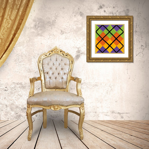 Spooky Fun Pattern IV Gold Ornate Wood Framed Art Print with Double Matting by Tavoletti, Anne