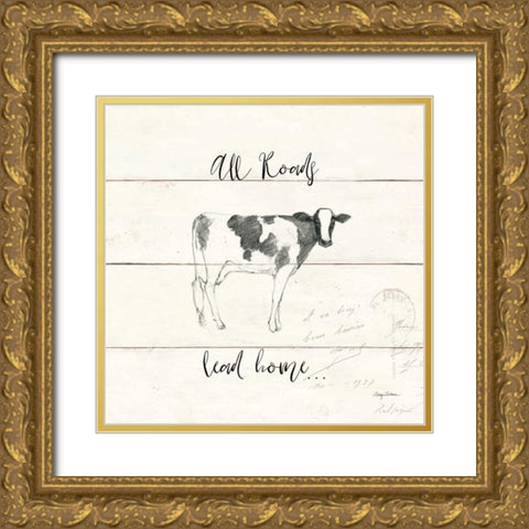 Life at Home III Shiplap Gold Ornate Wood Framed Art Print with Double Matting by Tillmon, Avery