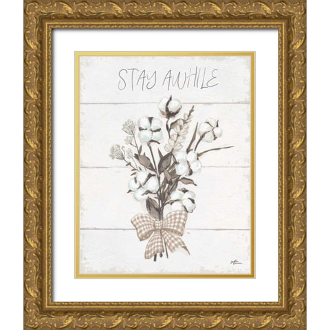 Blessed III Neutral Gold Ornate Wood Framed Art Print with Double Matting by Penner, Janelle