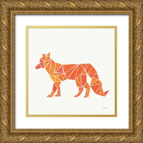 Geometric Animal II Gold Ornate Wood Framed Art Print with Double Matting by Prahl, Courtney