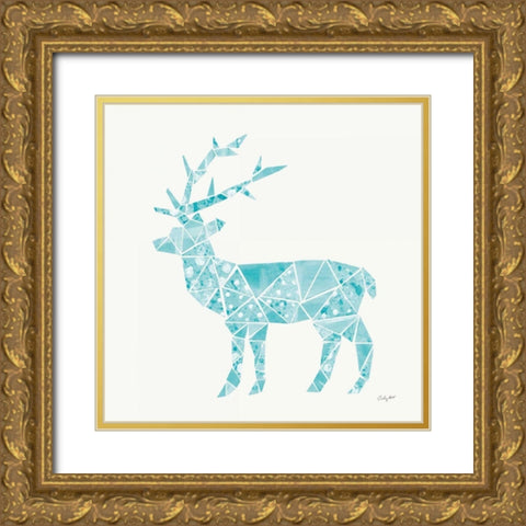 Geometric Animal IV Gold Ornate Wood Framed Art Print with Double Matting by Prahl, Courtney