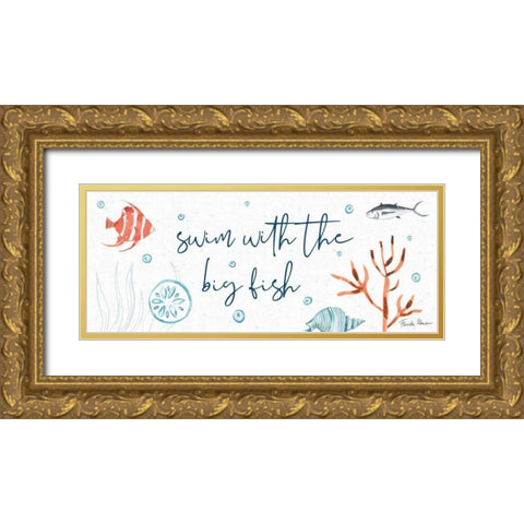 Whale Tale VII Gold Ornate Wood Framed Art Print with Double Matting by Zaman, Farida