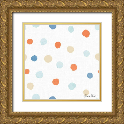 Whale Tale Pattern IIA Gold Ornate Wood Framed Art Print with Double Matting by Zaman, Farida